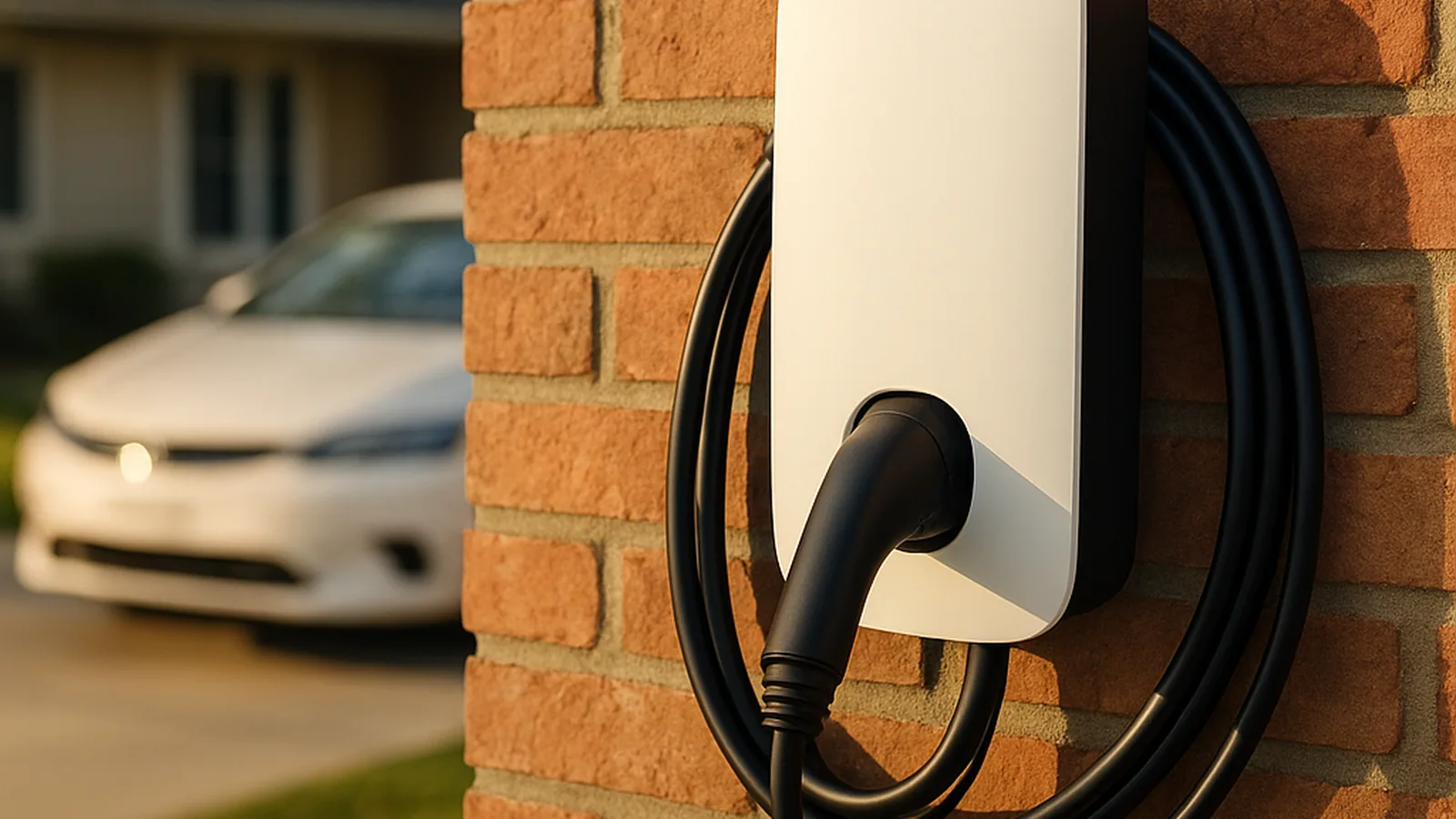 Home EV charger installed on a the Illawarra-area house